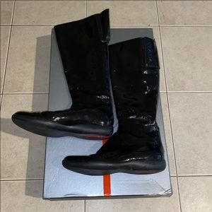 Leather Prada boots